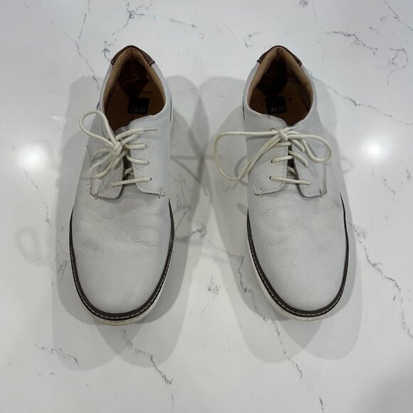 J&M Mens Sheepskin Leather Lace-Up Oxford Shoes White Size 12M main image 5